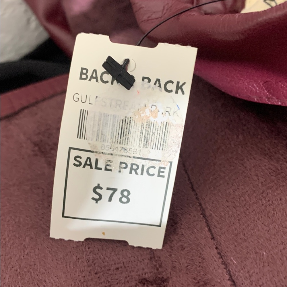 Elan Maroon Faux Leather Dress with Tie - Picture 8 of 9